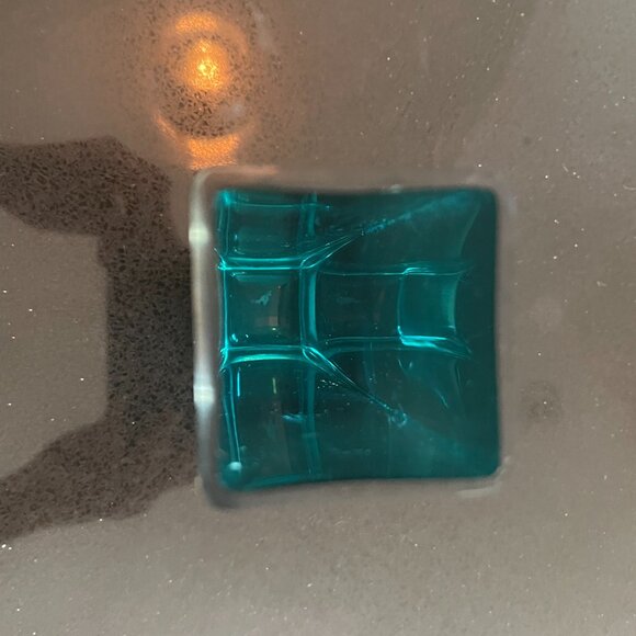 Mid Century Turquoise Swedish Glass Vase by Gunnar Ander Lindshammer - Picture 3 of 4